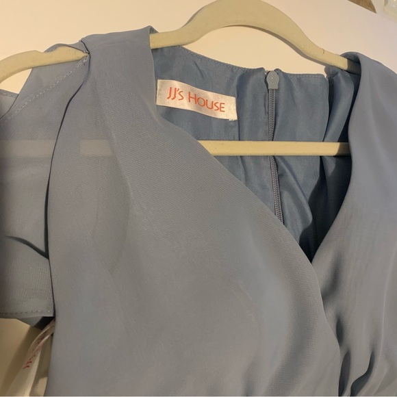 JJ’s House Dusty Blue Chiffon Bridesmaids Dress - Picture 7 of 7